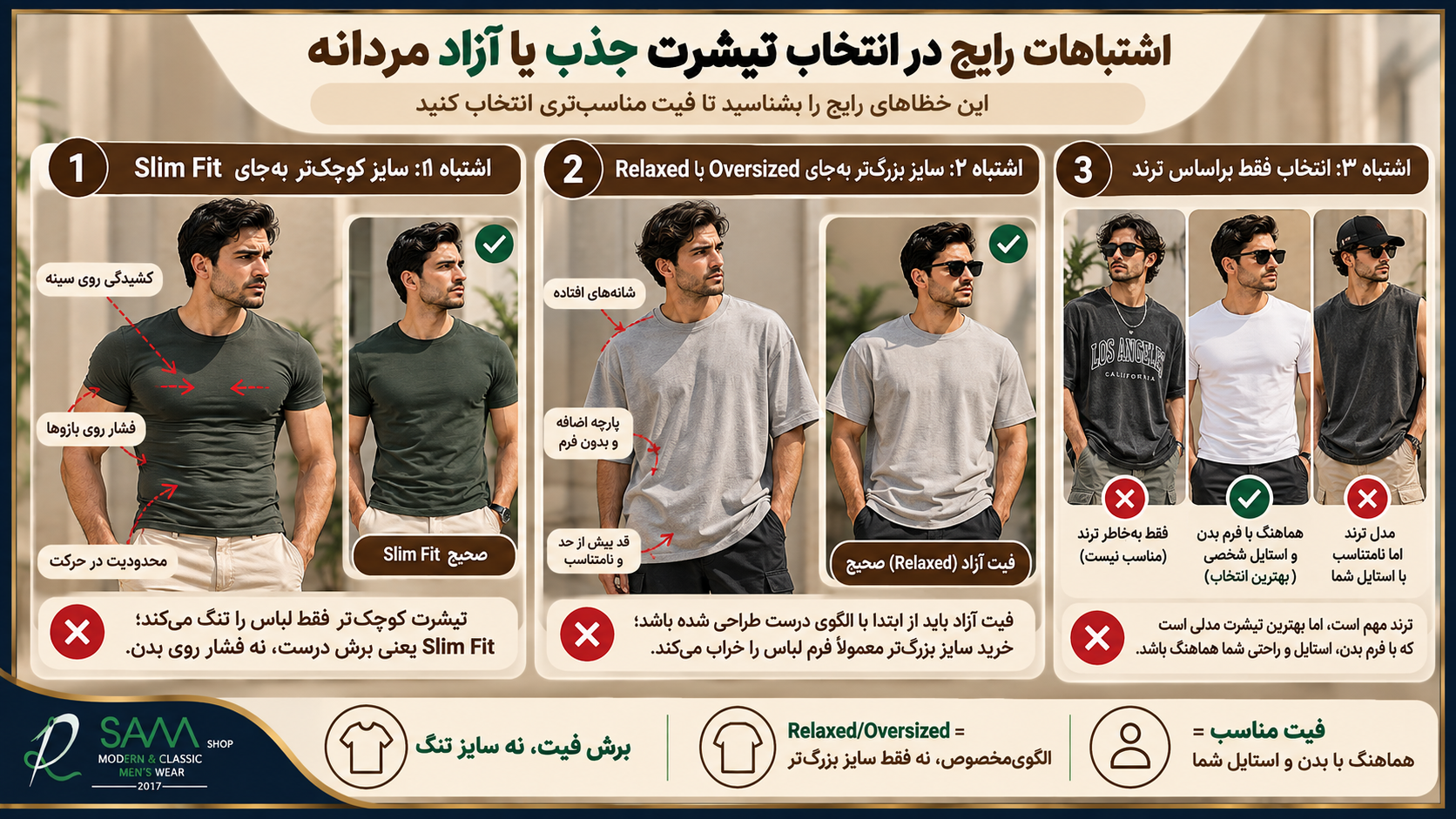 اشتباهات رایج در انتخاب تیشرت جذب یا آزاد مردانه